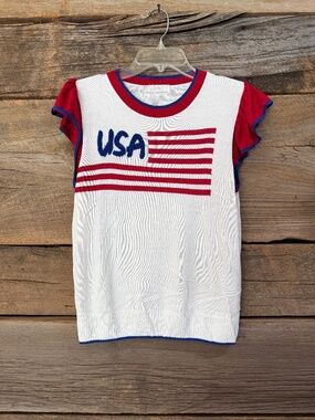 NWT. Endless Moon USA flutter sleeve lightweight sweater, Size Large